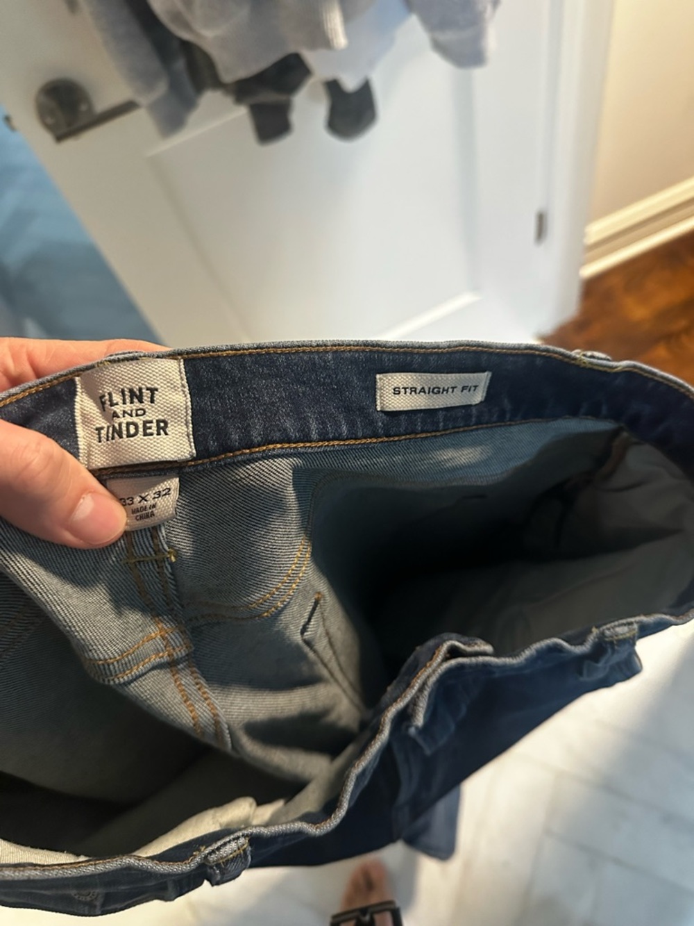 Flint and Tinder Straight Fit Men's Jeans — Deep Blue